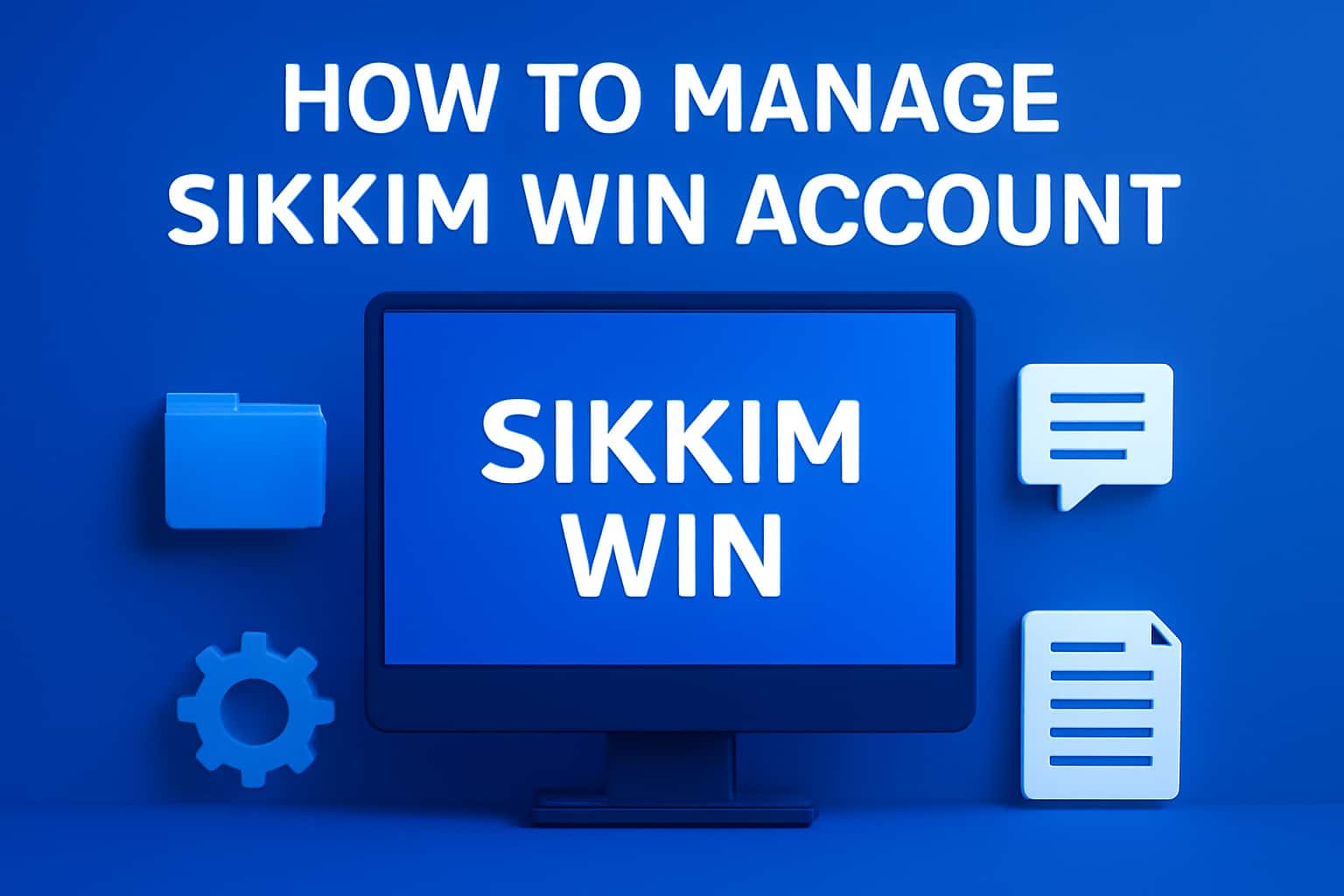 Informational graphic showing management features of Sikkim Win account.