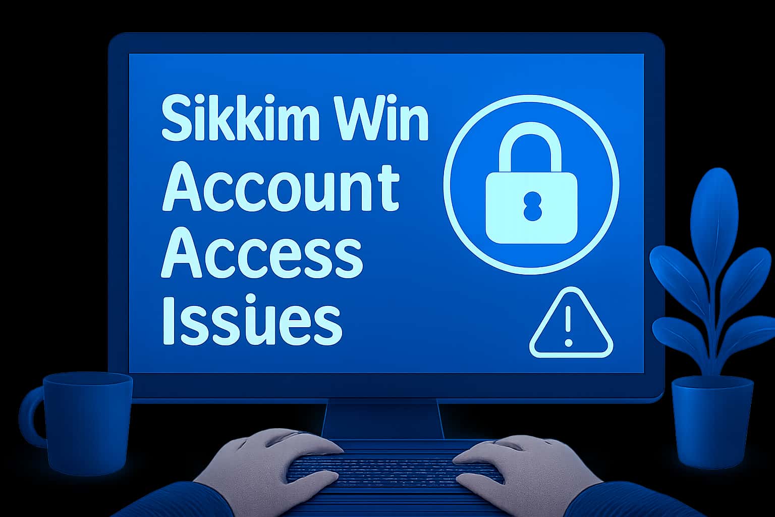Informational scene illustrating account access issues for Sikkim Win.