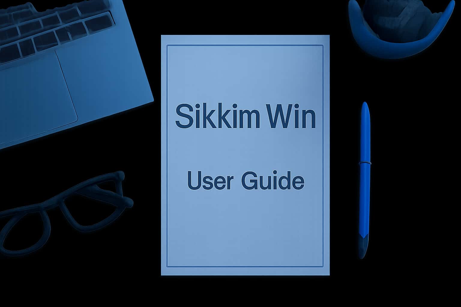 An informational scene depicting the Sikkim Win User Guide.