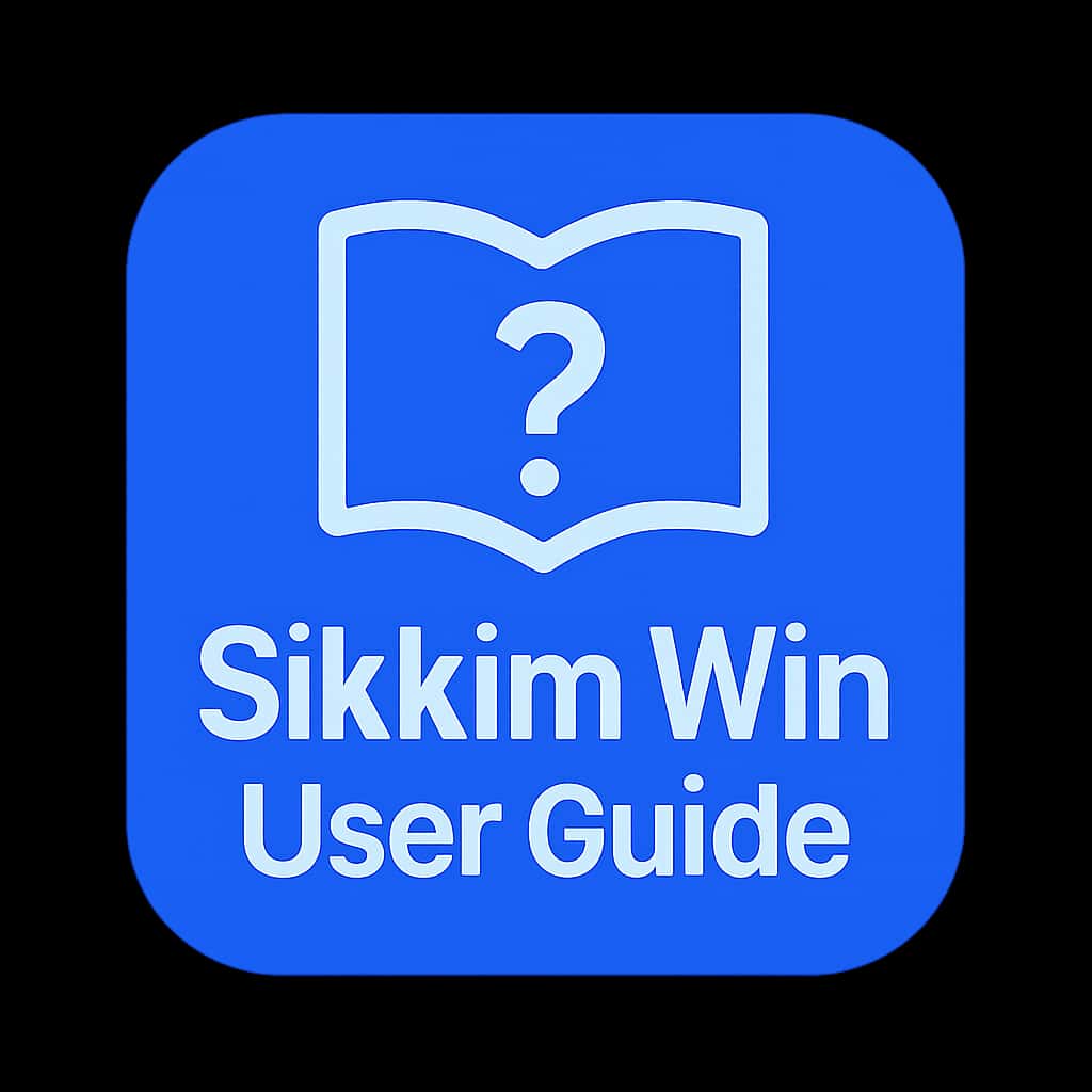 A badge illustrating the concept of the Sikkim Win User Guide.