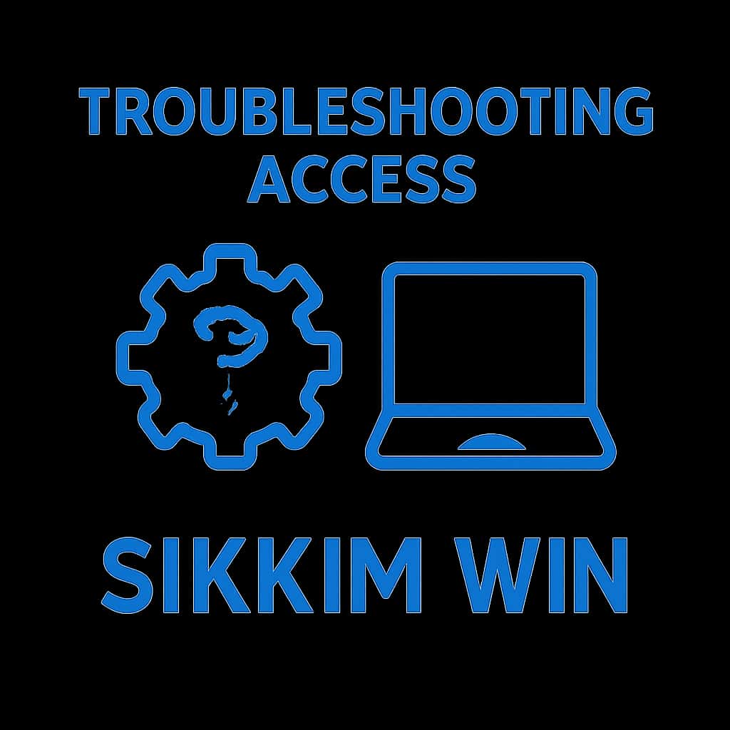 An icon representing access troubleshooting for Sikkim Win.